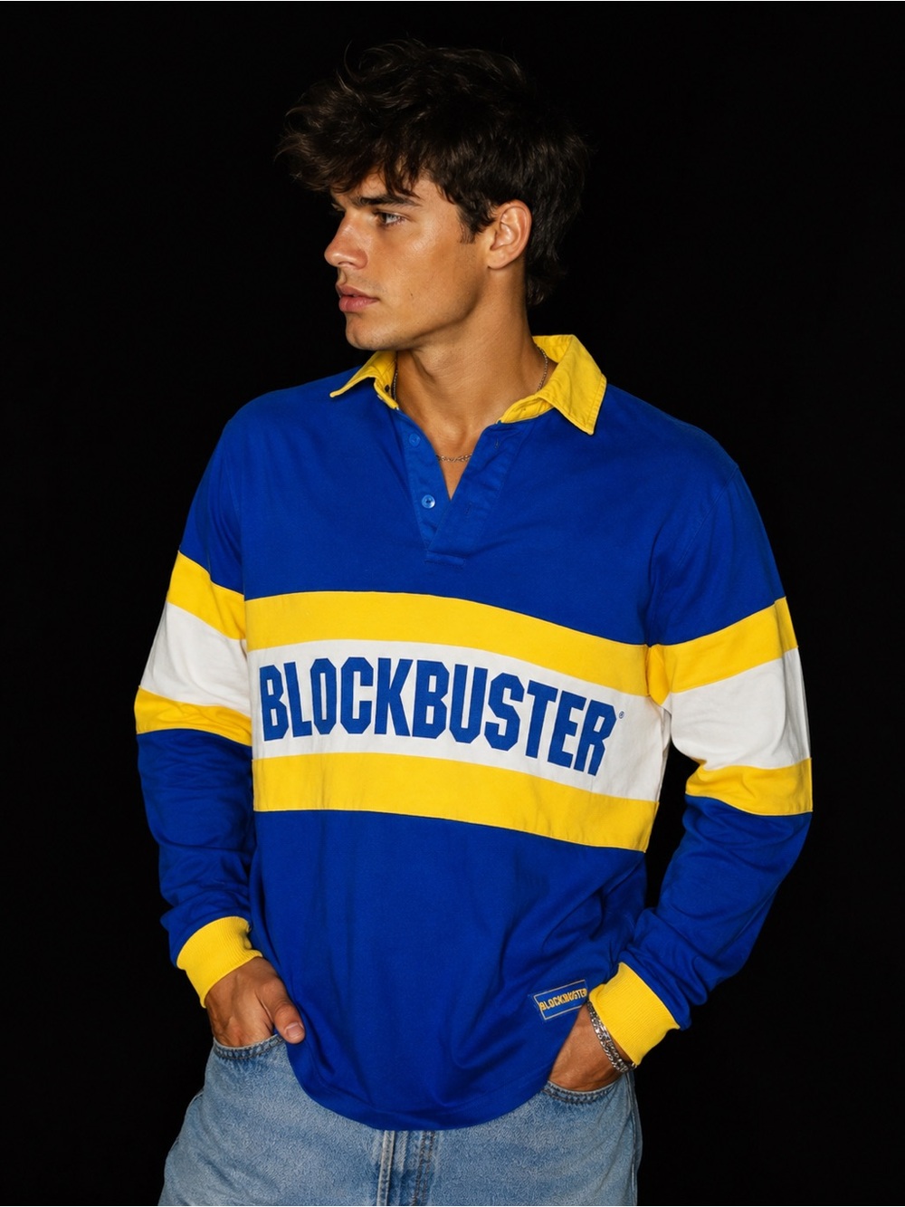 VINTAGE BLOCKBUSTER RUGBY TSHIRT